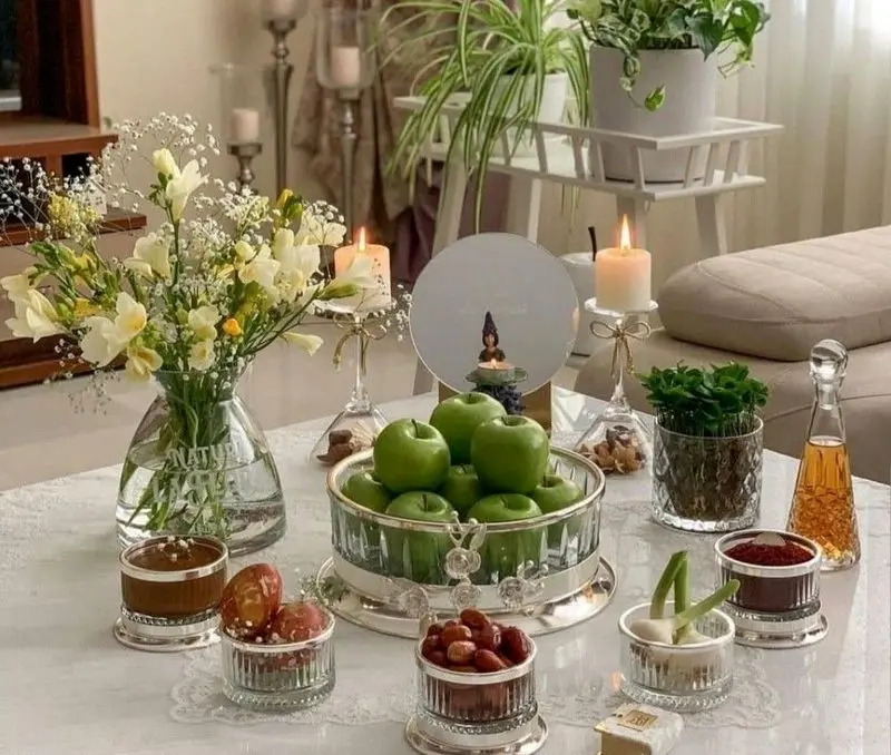 سفره هفت سین مدرن برای نوروز ۱۴۰۵ | شیک ترین مدل سفره هفت سین مدرن برای نوروز ۱۴۰۵ با بهترین ایده ها مخصوص نو عروس های باسلیقه!