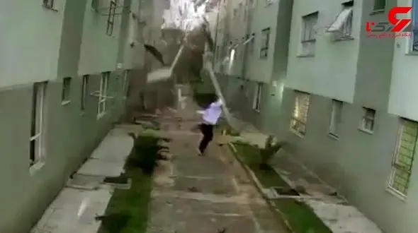 لحظه وقوع طوفان وحشتناک در شهر کوریتیبای برزیل + فیلم