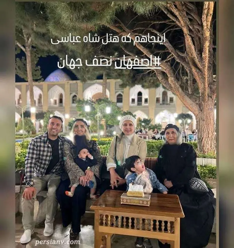 فاطمه گودرزی در کنار عروس و نوه‌اش روزی شاد و پرانرژی را گذراند