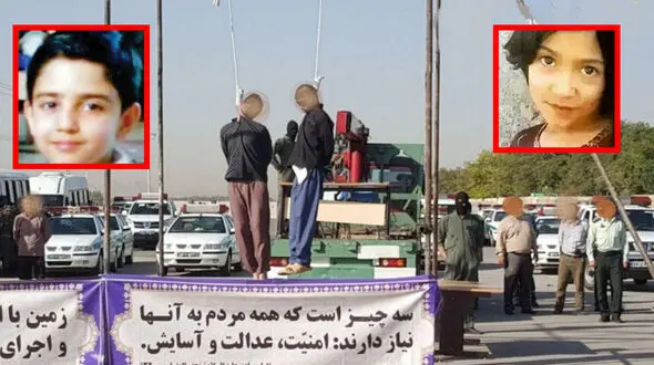 اولین عکس و فیلم از اعدام در ملاء عام قاتلان ندا و محمد حسین در مشهد 