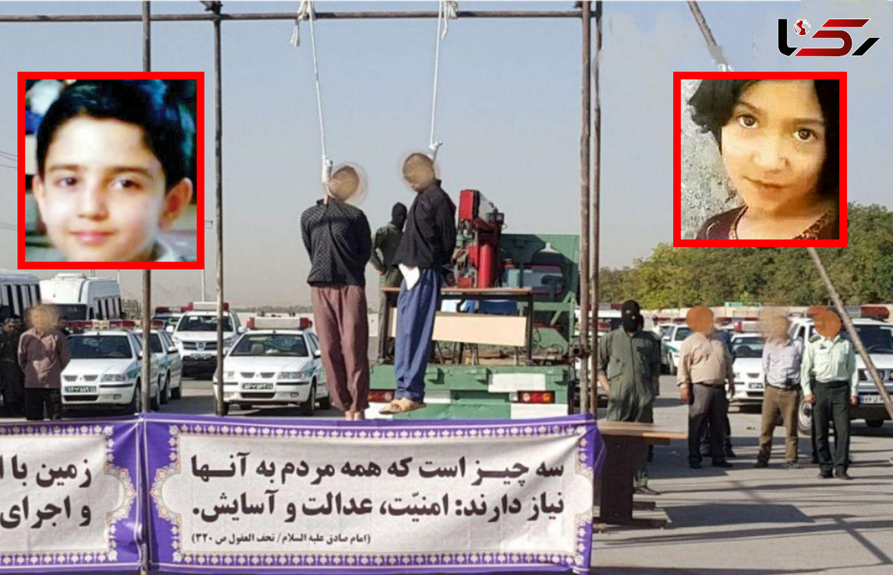 اولین عکس و فیلم از اعدام در ملاء عام قاتلان ندا و محمد حسین در مشهد 