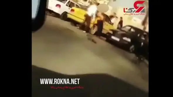 فیلم لحظه درگیری خونین دو مرد قمه به دست در ایام عید(+14)