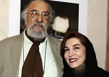 عکس ها / نگاهی به چیدمان هنری و عاشقانه  خانه «داریوش ارجمند» و فرشته خانم  همسرش / از تابلو فرش های اصیل ایرانی و گلیم و گبه های خوشرنگ با کتابخانه ای رنگ فندقی