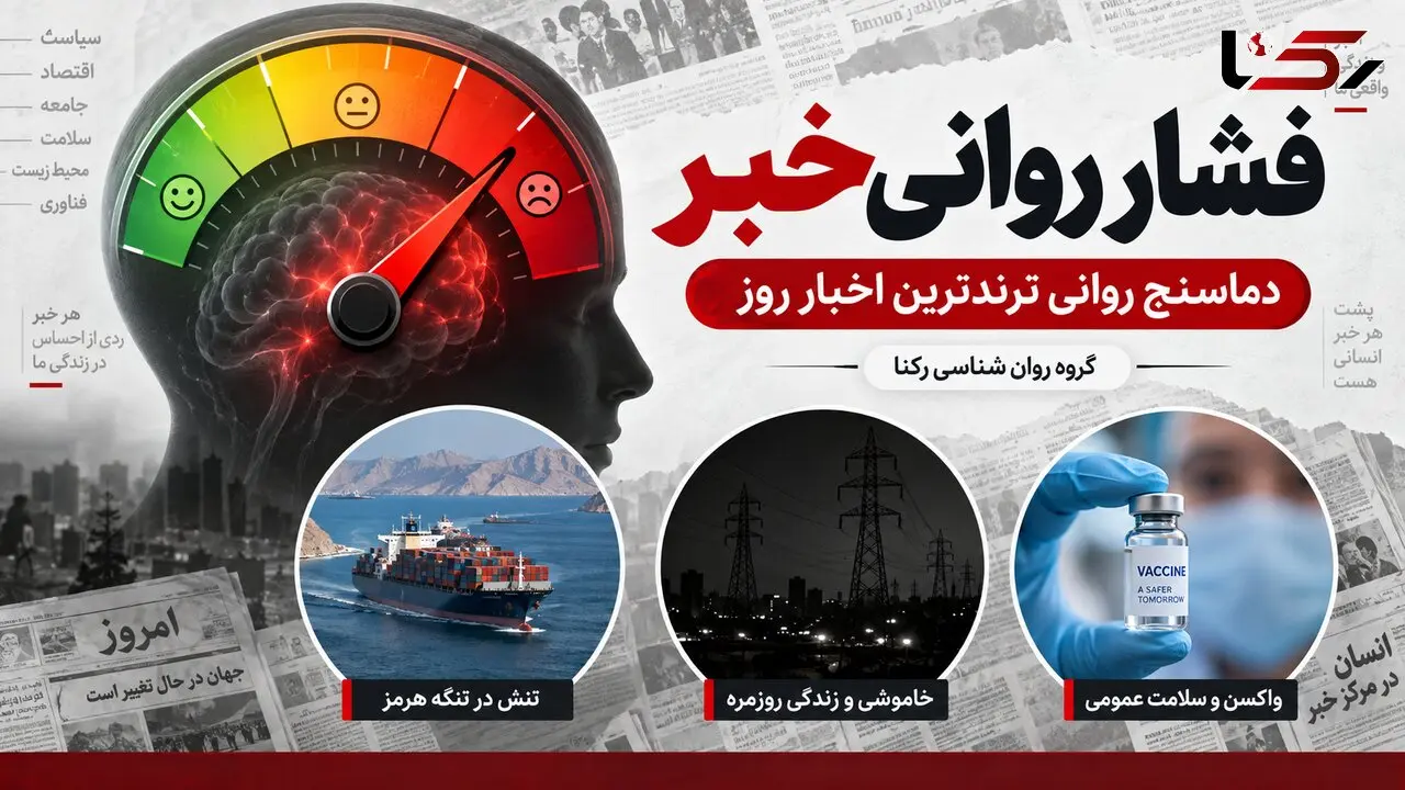 ترندترین خبرهای روز زیر ذره بین گروه روانشناسی رکنا / از تنگه هرمز تا واکسن آنفولانزا و مشکلات برق و گاز
