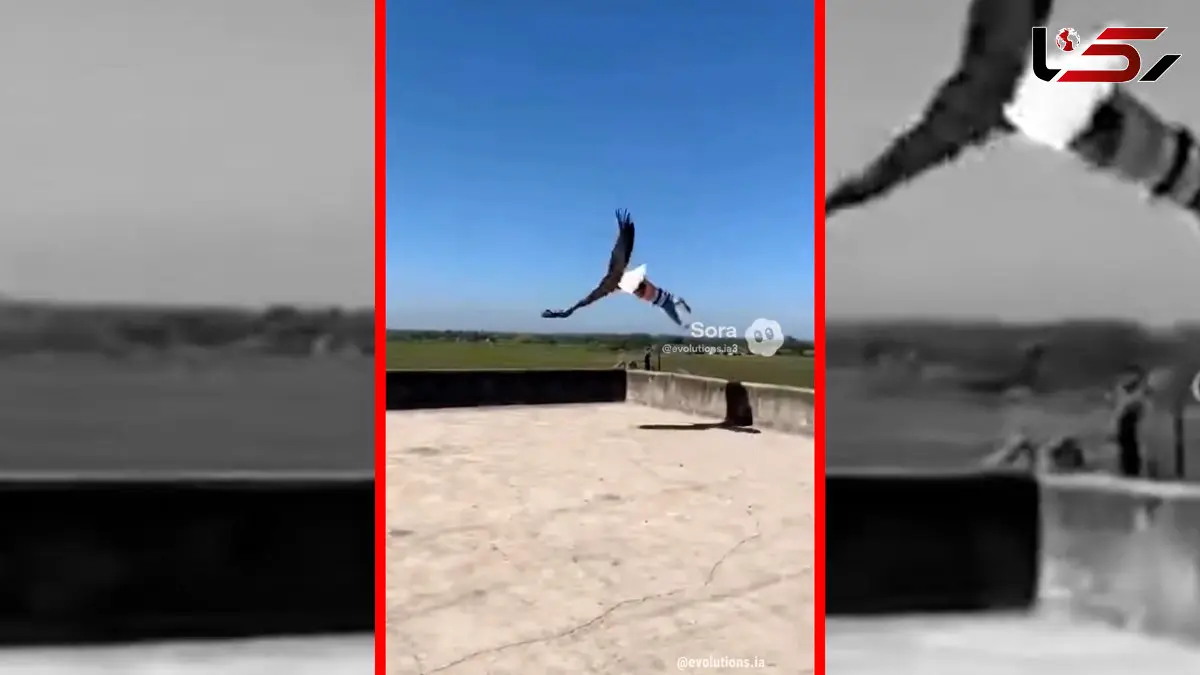 فیلم پرواز پسر بچه با عقاب ساخته‌شده با هوش مصنوعی