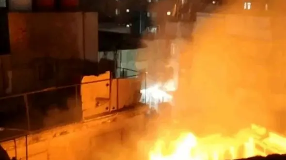  آتش سوزی گسترده در کربلا + عکس 