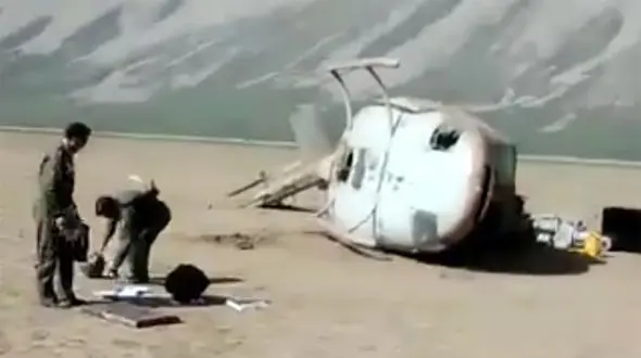 اولین فیلم از محل سقوط هلی کوپتر حامل صندوق رای + عکس شهید