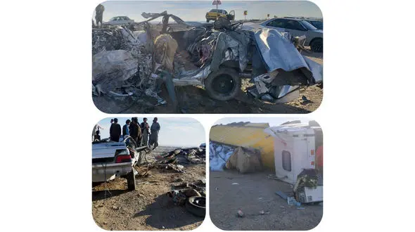 مرگ ۹ افغانستانی مهاجر در تصادف  فاجعه آمیز جاده سراوان - خاش