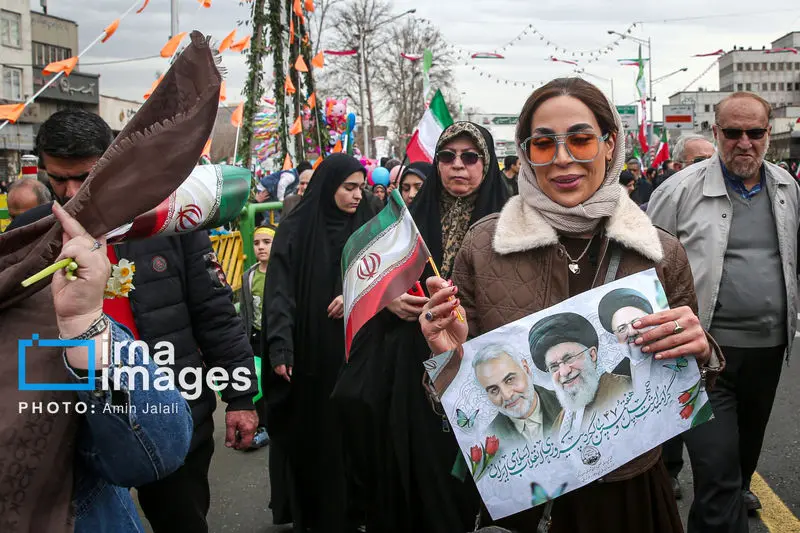 حضور مردم ایران در راهپیماتیی 22 بهمن 1404