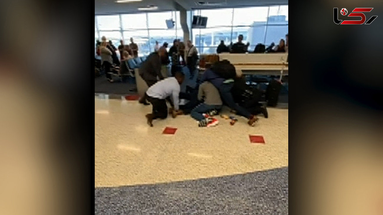 درگیری وحشتناک پلیس تگزاس با مظنون خطرناک در فرودگاه