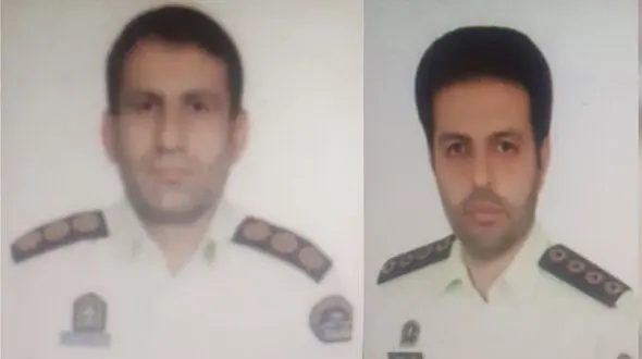 اولین فیلم از لحظه بیرون کشیدن پیکر 2 شهید پلیس تهران از زیر آوار خلازیر + عکس دو شهید 
