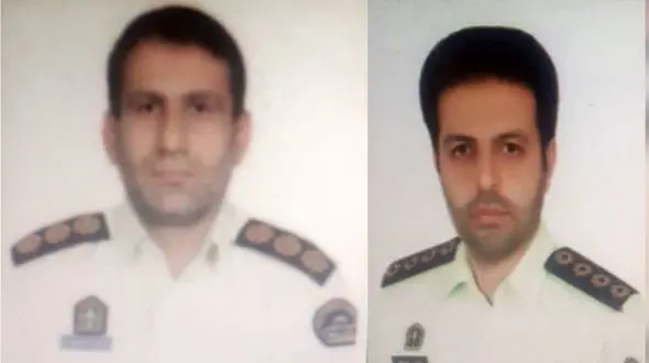 اولین فیلم از لحظه بیرون کشیدن پیکر 2 شهید پلیس تهران از زیر آوار خلازیر + عکس دو شهید 
