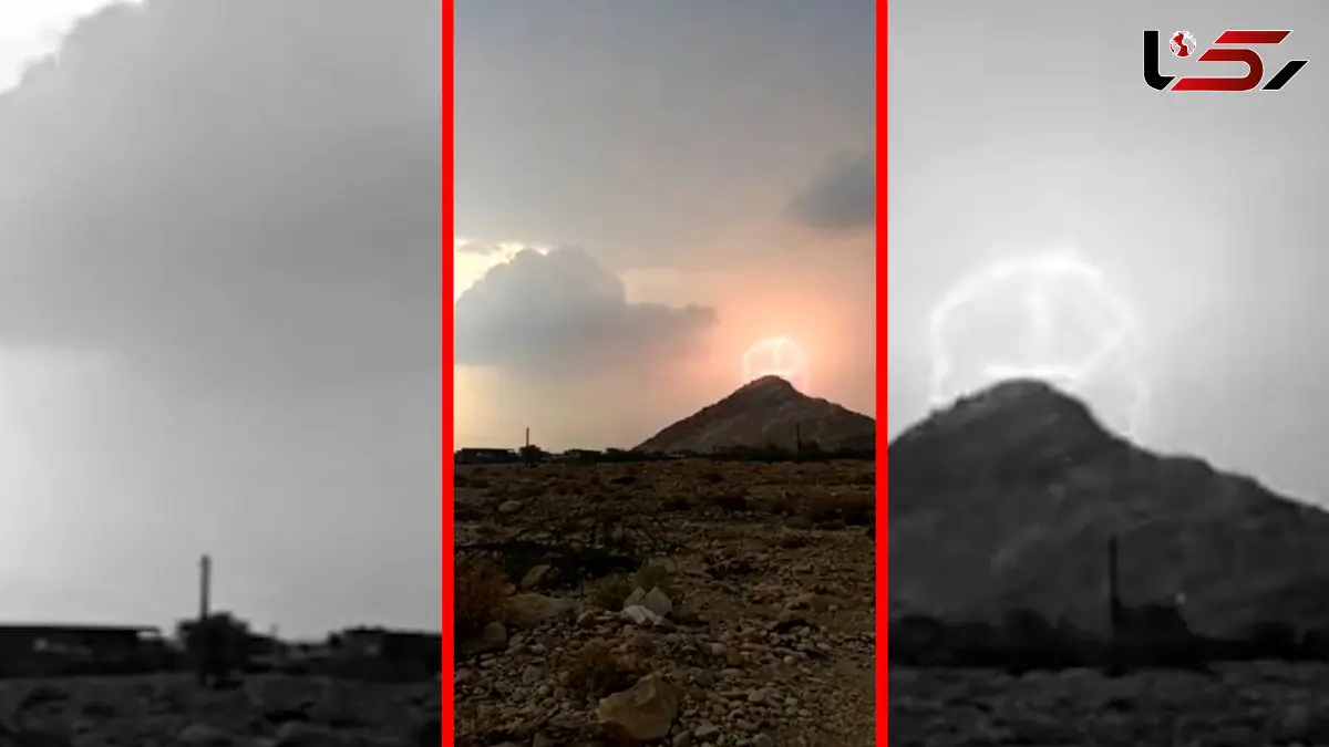 فیلم رعدوبرق عجیب در آسمان غرب هرمزگان