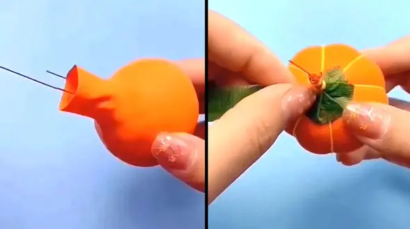 ساخت کدو حلوایی با بادکنک + فیلم 