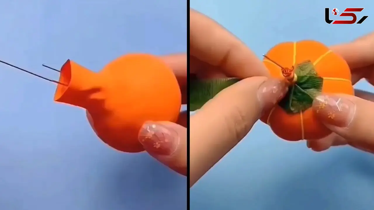 ساخت کدو حلوایی با بادکنک + فیلم 