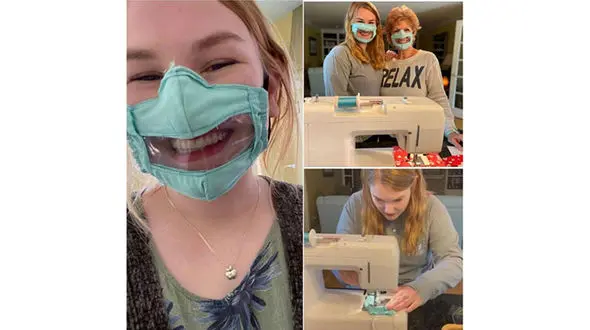 تولید ماسک مخصوص ناشنوایان+عکس