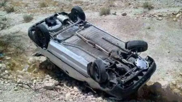 واژگونی تیبا در جاده مشهد - تربت حیدریه 