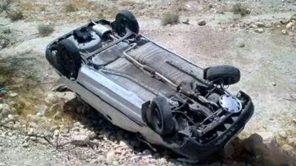 واژگونی تیبا در جاده مشهد - تربت حیدریه 