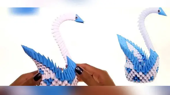 طرز ساخت اوریگامی قو + فیلم