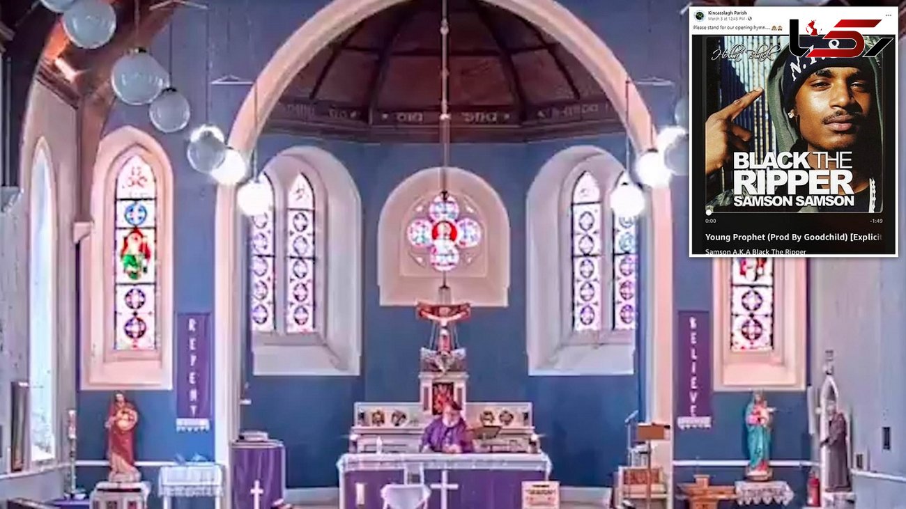 سوتی باورنکردنی کشیش هنگام پخش دعا در کلیسا + فیلم و عکس