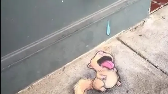  نقاشی های کارتونی با گچ رنگی به دیوارهای میشیگان جان بخشید + فیلم