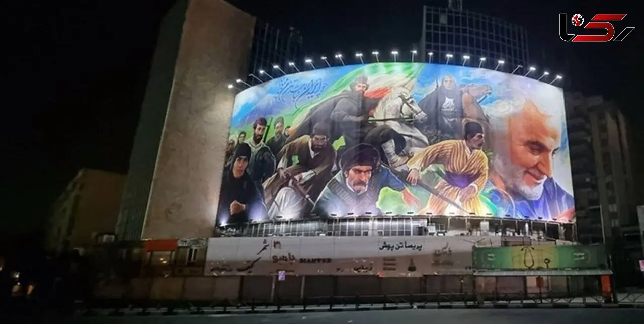 تصویر جدید دیوارنگاره میدان ولی‌ عصر (عج)