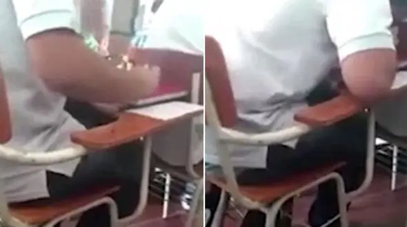 وقوع یک اتفاق تلخ در کلاس یک مدرسه+فیلم