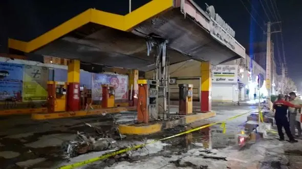 فیلم آتش سوزی جایگاه سوخت شهر اهواز 