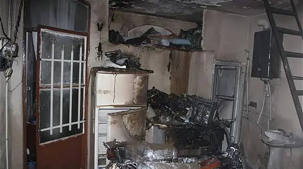 آتش سوزی یک خانه در سبزوار