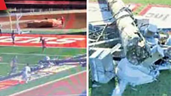 حادثه ای وحشتناک در زمین فوتبال / 2 بازیکن و داور امریکایی روانه بیمارستان شدند + عکس