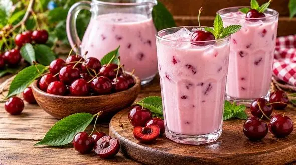 طرز تهیه شیرگیلاس خانگی