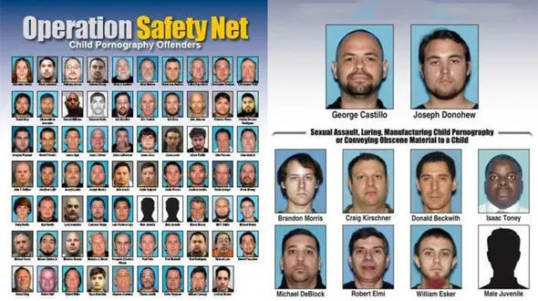 دستگیری۷۹ شکارچی کودک در آمریکا + عکس