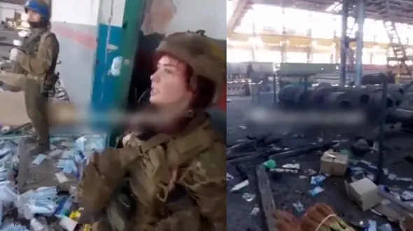 فیلم دیدنی از آوازخوانی زن اوکراینی زیر باران گلوله