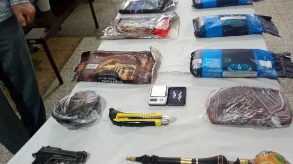 کشف مواد مخدر و اشیاء عتیقه از یک قاچاقچی در کنگاور 