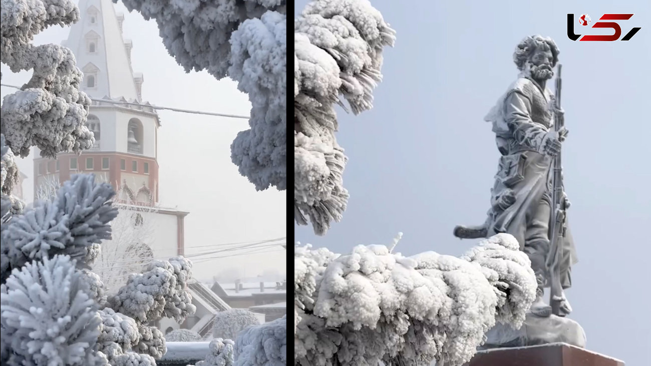 تصاویری از شهر ایرکوتسک در جنوب شرقی سیبری زیر برف و یخبندان شدید + فیلم