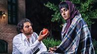 امیرحسین فتحی و پریناز ایزدیار در پشت صحنه سریال شهرزاد 