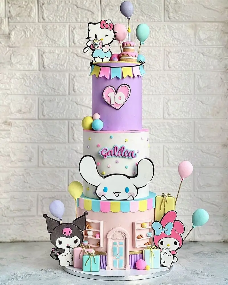 کیک تولد کرومی ساده