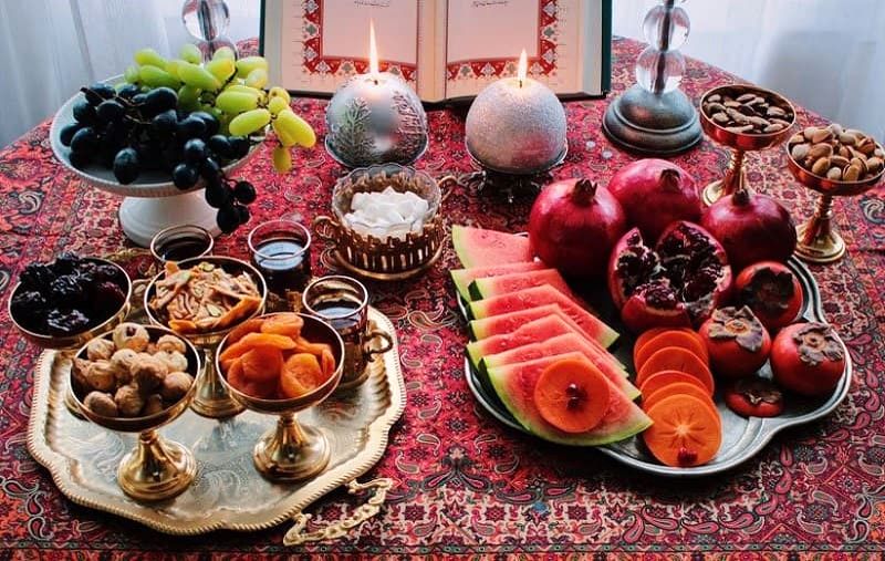 تزیین سفره شب یلدا