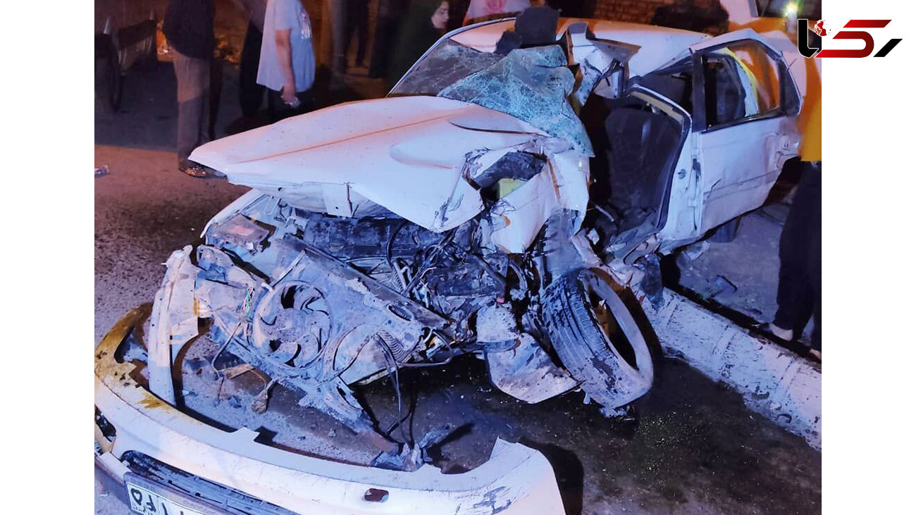 واژگونی مرگبار پژو پارس در جاده کرمان