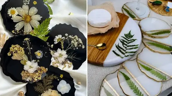 زیر لیوانی رزینی مدرن؛ 15 طرح شیک و متفاوت برای هر سبک