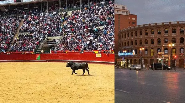  میدان هیجان انگیز گاو بازی والنسیا  + عکس