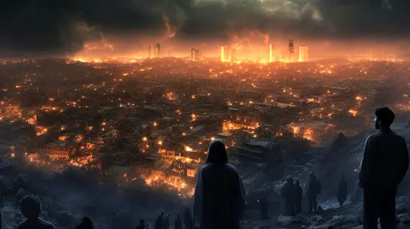  تصویرسازی هوش مصنوعی از حملۀ فضایی‌ها به تهران! 