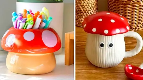 اکسسوری‌ های فانتزی؛ 15 ظرف طرح قارچ برای دکوراسیون خاص شما