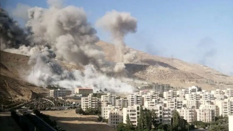 حمله هوایی اسرائیل به تهران در جنگ 12 روزه - اطراف شهرک شهید باقری غرب تهران اتوبان همت