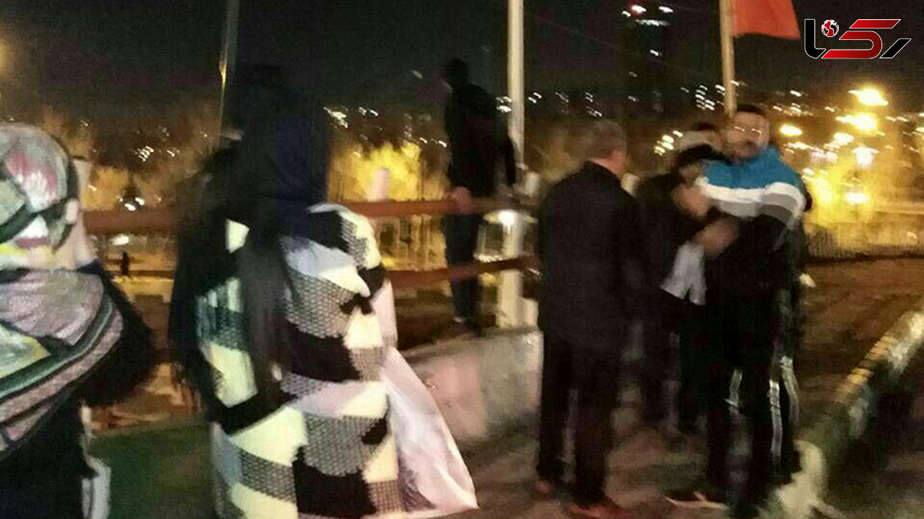 خودکشی یک جوان از روی پلی در میدان فهمیده +عکس