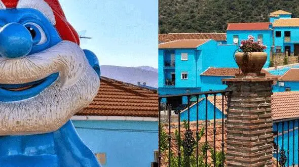 روستای آبی رنگ و شگفت انگیز اسمورف ها در اسپانیا ‏‏