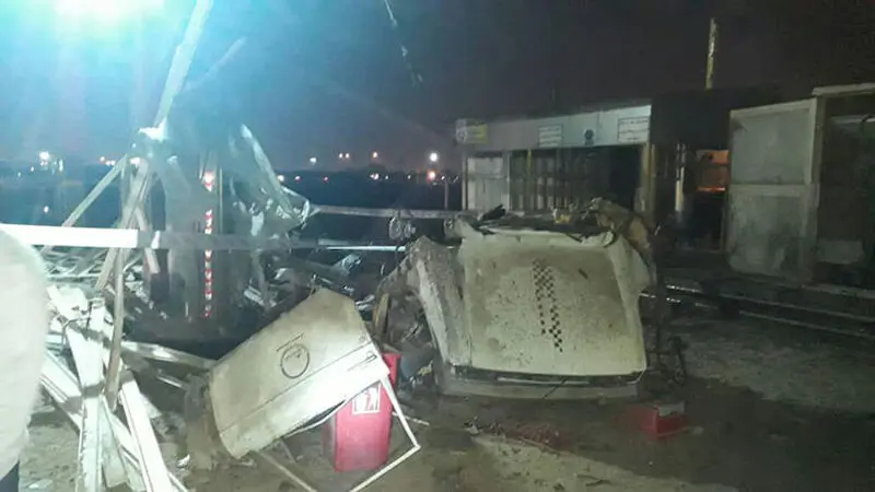 انفجار جایگاه CNG در جاده آبادان به اهواز