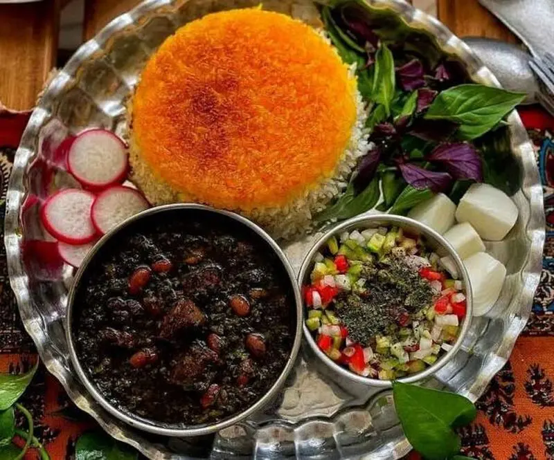 عکس تزیین قورمه سبزی