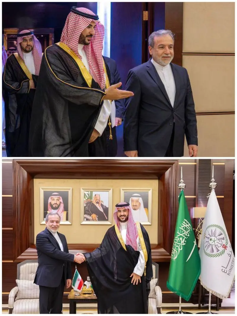 دیدار و گفت‌وگوی عراقچی با خالد بن سلمان وزیر دفاع عربستان سعودی