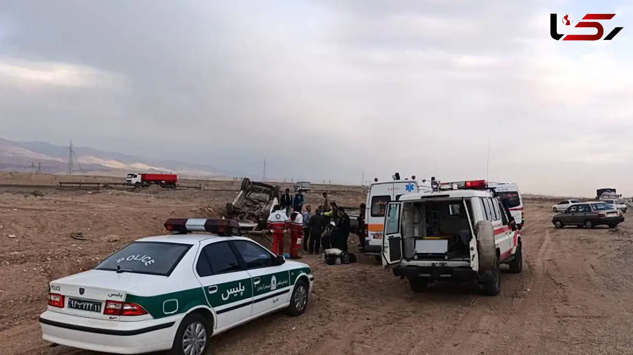 6 مصدوم در پی تصادف پراید و ام‌ وی‌ ام در جاده آرادان به سرخه